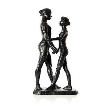 Gudmar Olovson, sculpture. Signed. Numbered. Foundry mark. Bronze, height 62 cm, length 32 cm.