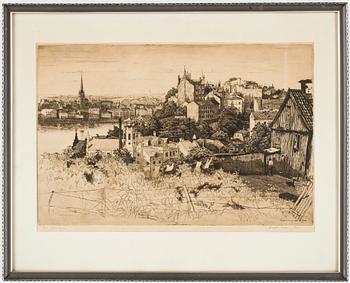 Harald Sallberg · HARLD SALLBERG, etsning, sign o dat -1933.