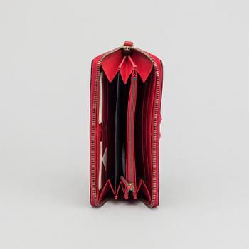 GUCCI plånbok.  "GG Supreme zip around wallet with cherries".