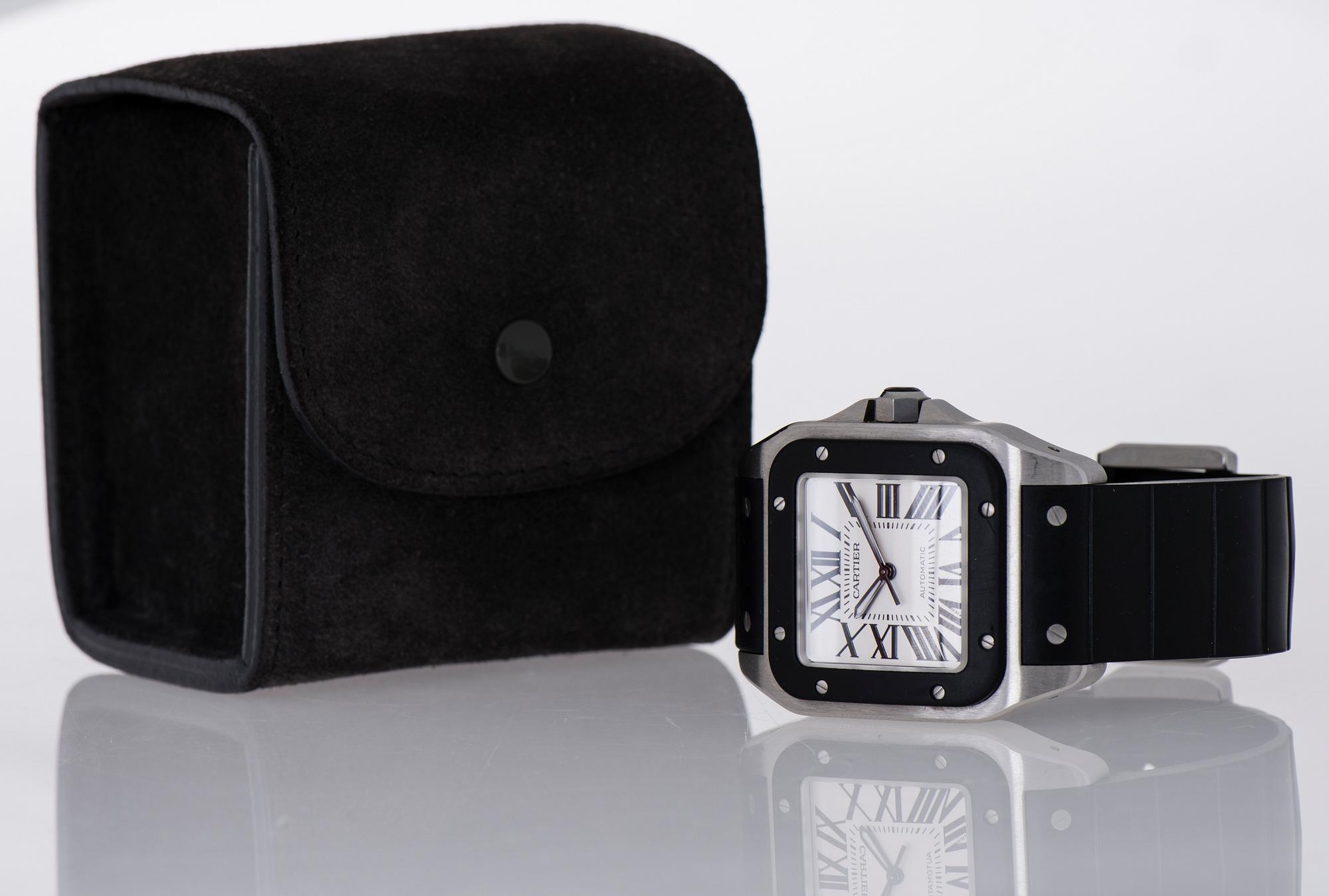CARTIER, Santos 100 LM, wrist watch, 38 x 38 mm.
