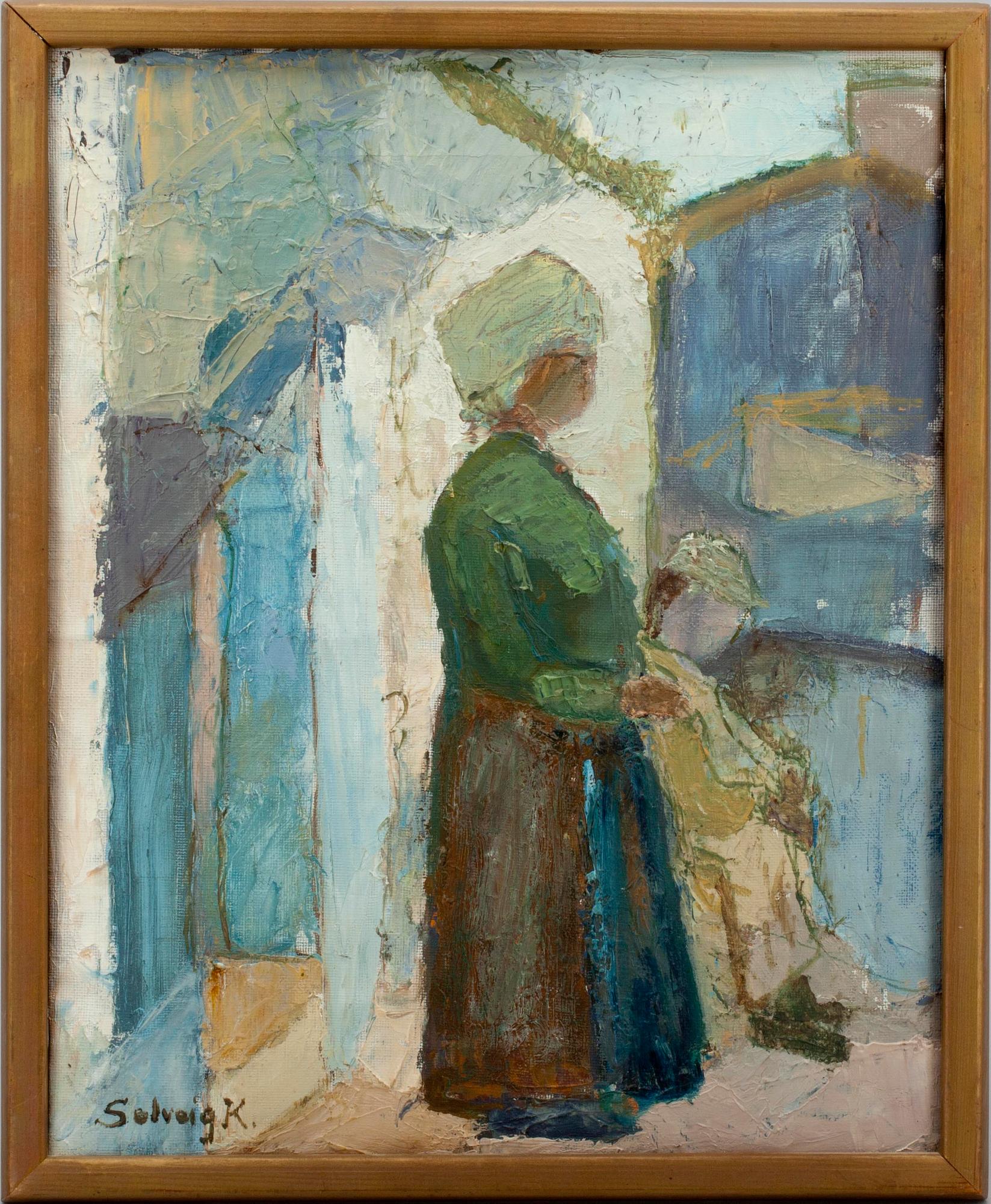 OKÄND KONSTNÄR, olja på duk, signerad Solveig K.