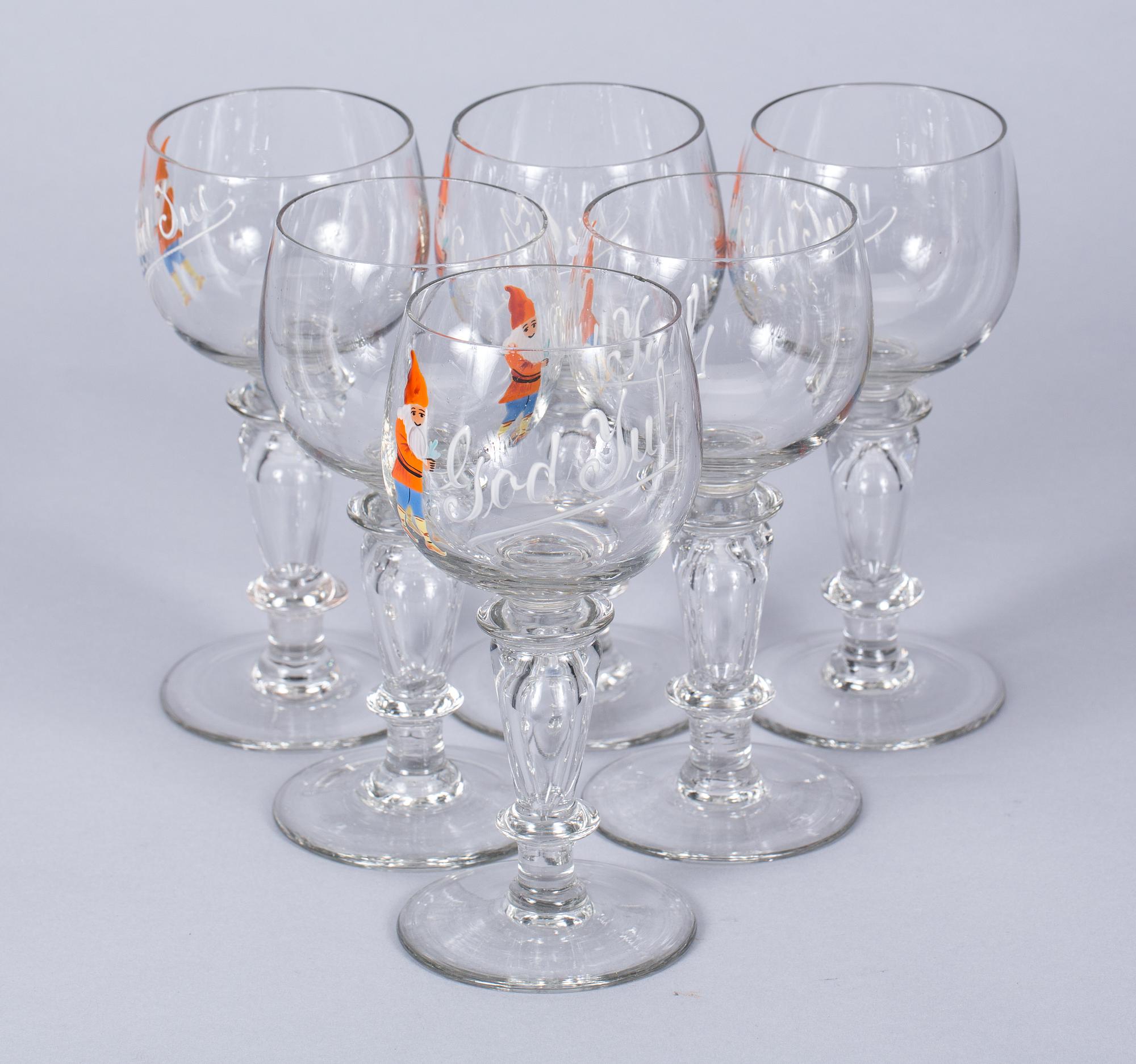 ÖLGLAS, 6 stycken.