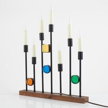 A "Fantasi" type 92 electric advent candle holder/table lamp, Osram, Sweden, 1960's.