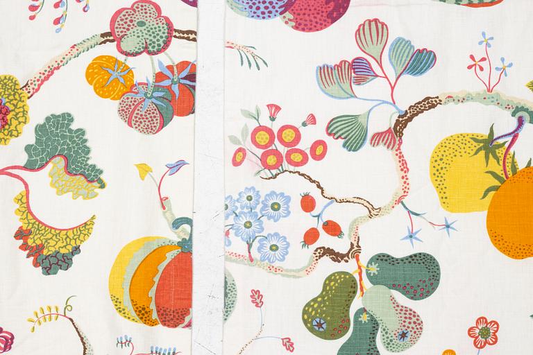 Josef Frank, a pair of 'Vegetable tree' curtains, Firma Svenskt Tenn, Sweden.
