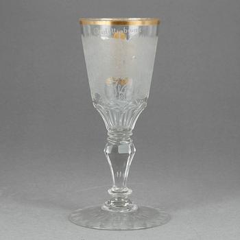 POKAL, glas, 1700-talets mitt.