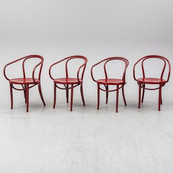 A set of four armchairs, ZPM Radomsko, Poland, mid 20th century.