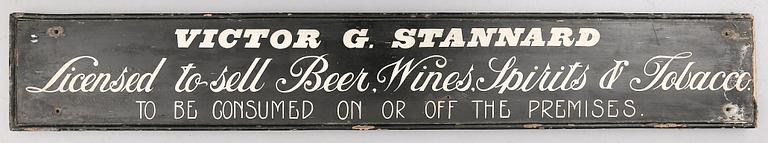 REKLAMSKYLT, trä, 1900-talets andra hälft.