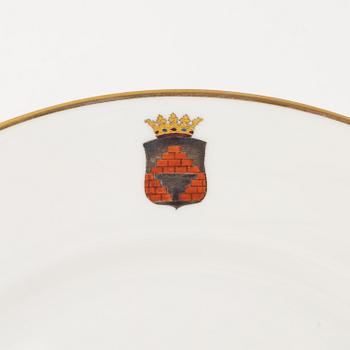 A 40-piece dinner service with the Posse family coat of arms, porcelain, Rörstrand, early 20th Century.