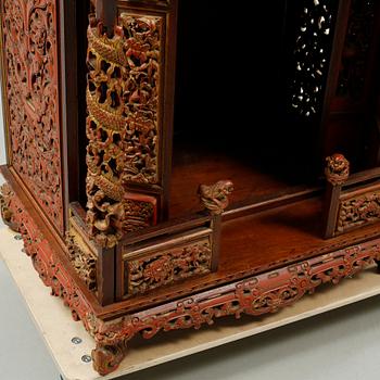 A small altar cabinet, China, circa 1900.