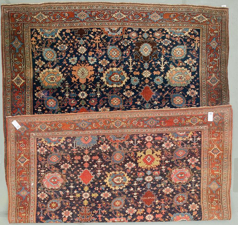 An antique Bidjar carpet, around 335 x 224-227 cm.