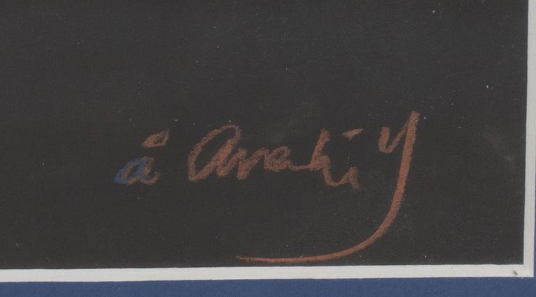 ÅKE ARENHILL, gouache, signerad.