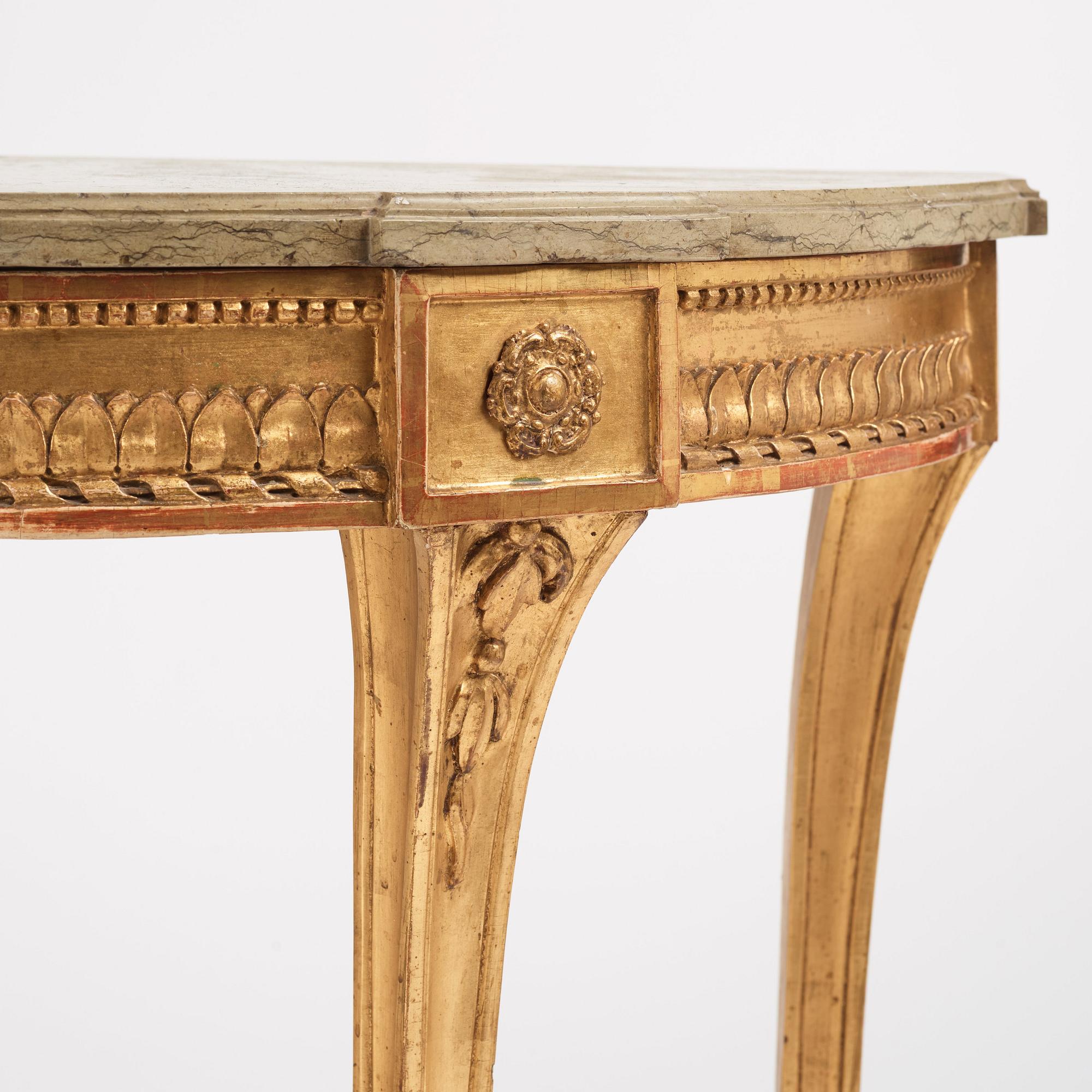 A Gustavian console table, Stockholm, second part of the 18th century.