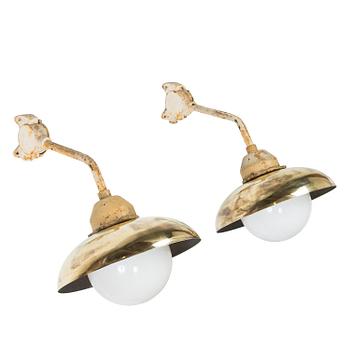 Paavo Tynell, seinä- / ulkovalaisinpari, malli 7308, Taito / Idman, 1930-luku.