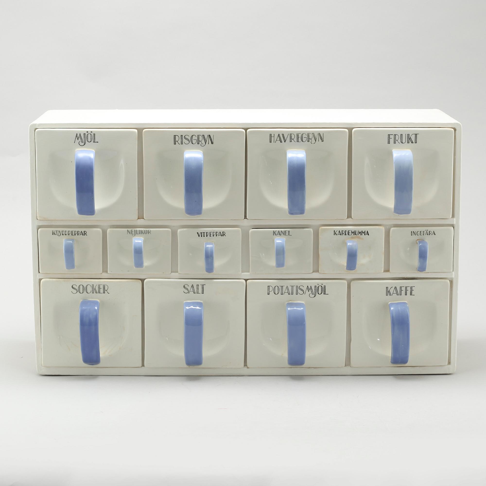 A spice rack by Gefle, first half of the 20th century.