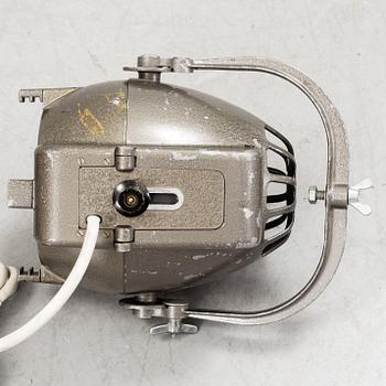 A lot of three 1950s "Patt 123 Fresnel" flood lights from Strand Electric, England.