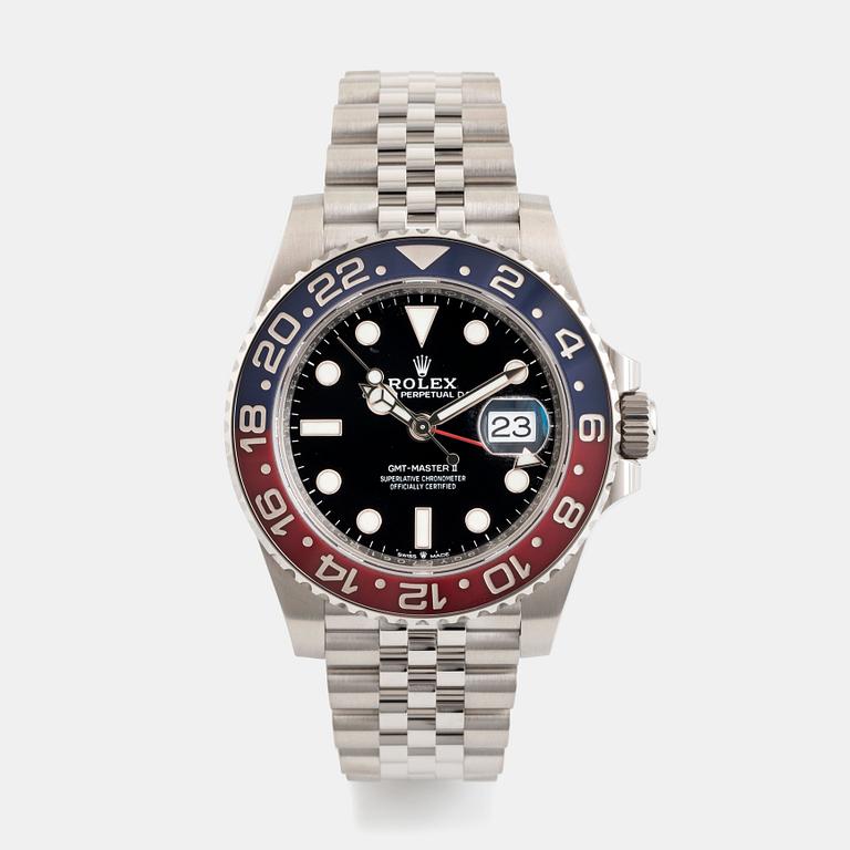 Rolex, GMT-Master II, "Pepsi", "Jubilee + Oyster", ca 2023.