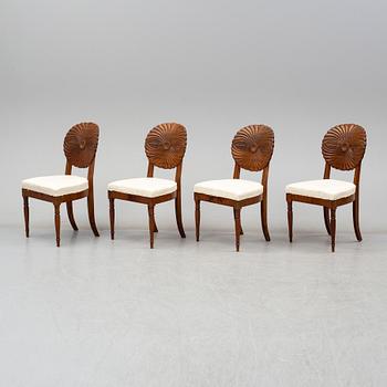 A set of four 19th century chairs, probably Vienna.