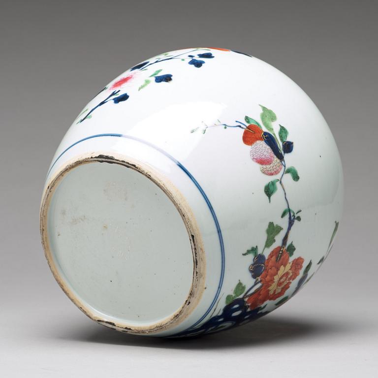 A famille rose ginger jar, Qing dynasty, 18th Century.