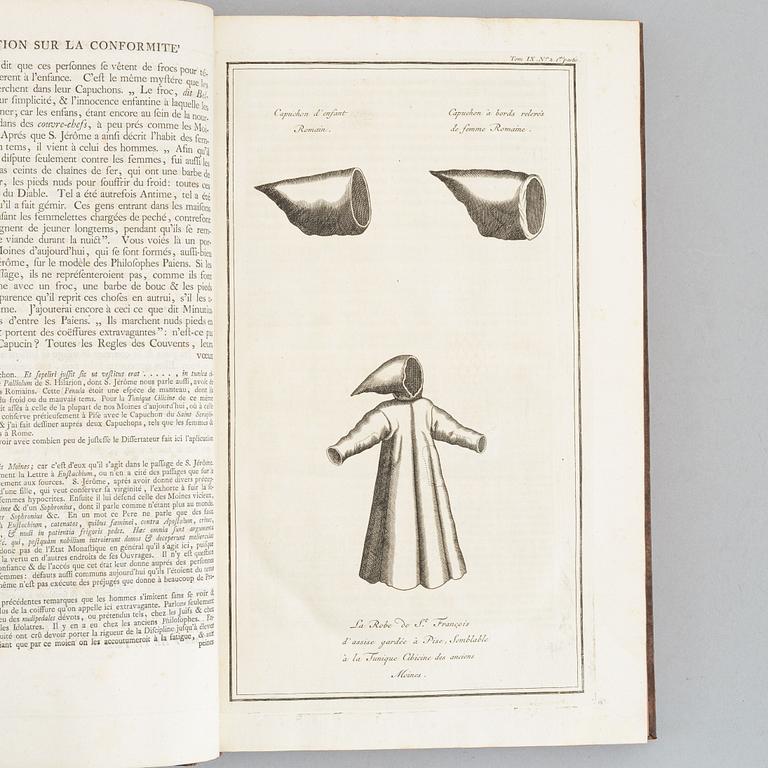 With 248 engraved plates relating to religious costumes and ceremonies, including distant lands such as China, 9 vols.