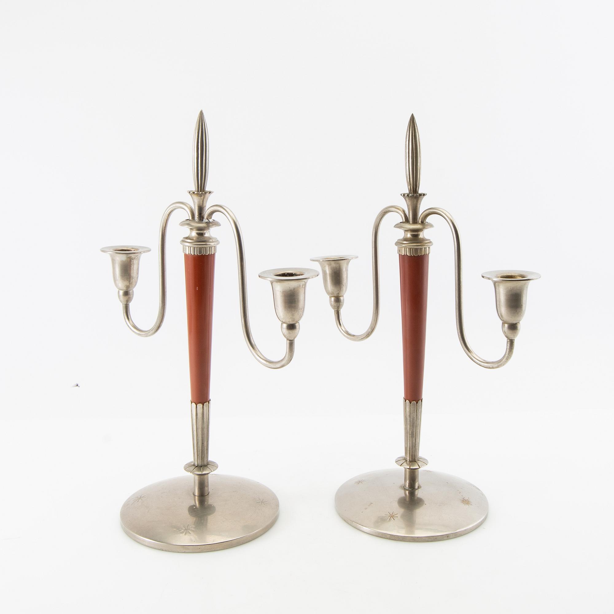 Candelabras a pair Art Deco early 20th century.