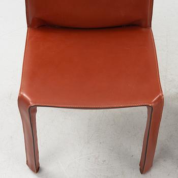 A pair of model 412 CAB chairs by Mario Bellini for Cassina.