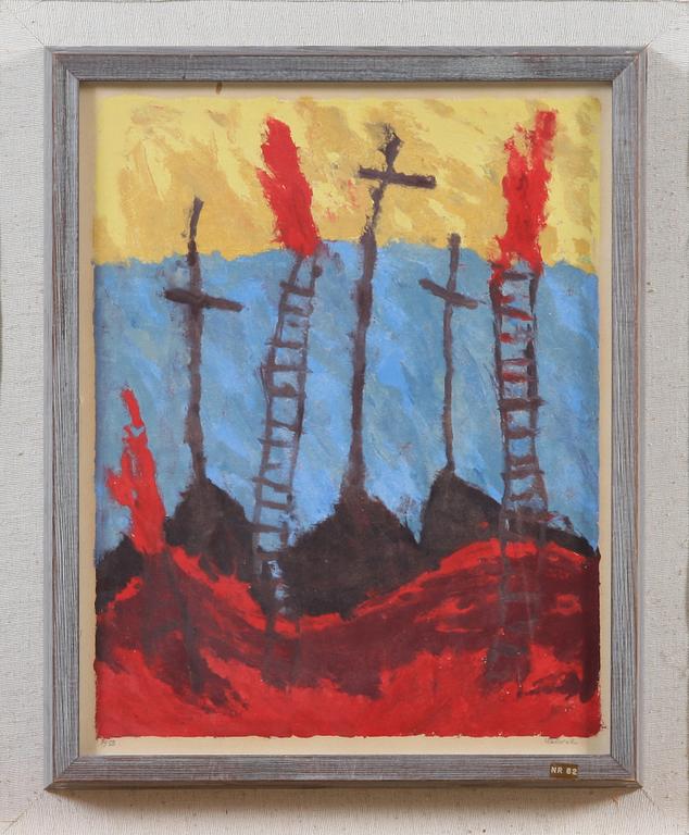 HERMAN TALVIK, blandteknik, sign.