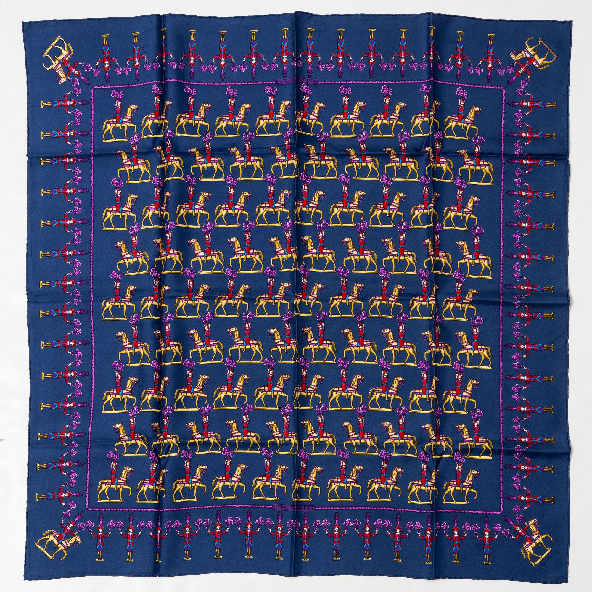 Hermès, scarf, "Les Artificiers".