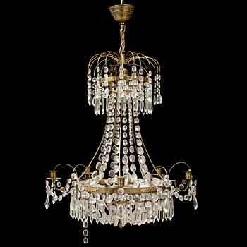 A Gustavian style chandelier, mid 20th Century.