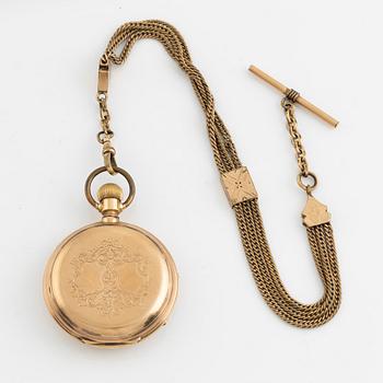 Pocket watch, Pateck Genève, hunter, 53 mm.