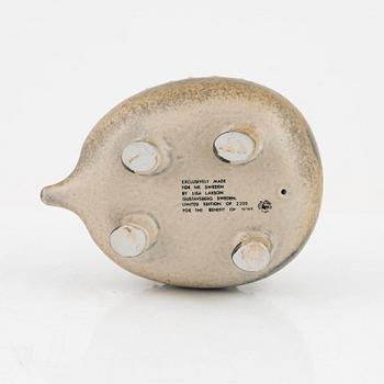 Lisa Larson, a stoneware figurine of a hedgehog, for Nordiska Kompaniet in cooperation with WWF, Gustavsberg.