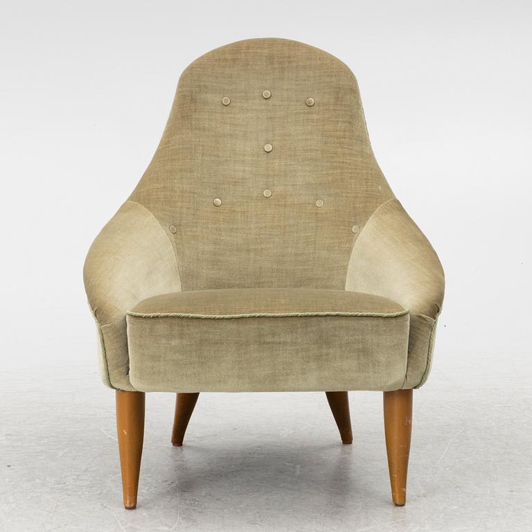 Kerstin Hörlin-Holmquist, Fåtölj, "Lilla Eva", ur serien "Paradiset", Nordiska Kompaniet, Nyköping, 1950/60-tal.