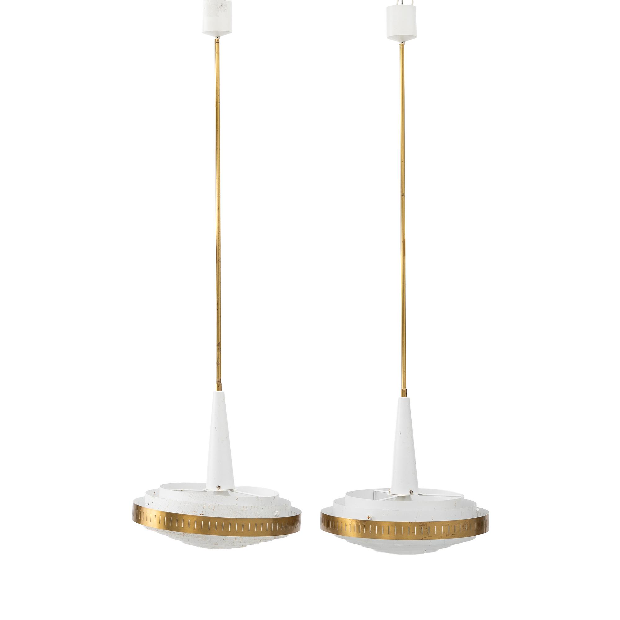 Ceiling lamps, 2 pcs, 1950s/60s.