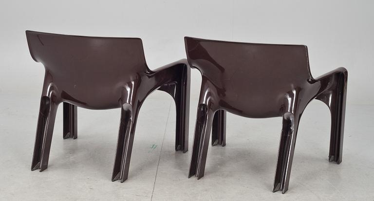 FÅTÖLJER, 2 st, "Vicario", design Vico Magistretti, Italien, 1900-talets andra hälft.