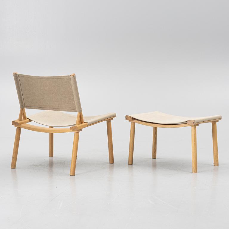 Jasper Morrison & Wataru Kumano, fåtölj med fotpall, "December Chair" Nikari, Finland.