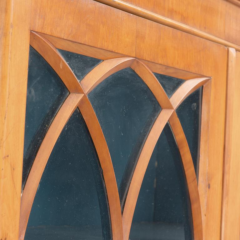 A BOOK CUPBOARD, gothic, early 19th century.