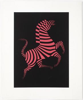 VICTOR VASARELY, färgseriegrafi, signerad och numrerad 69/250. 1985.