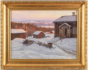 ANSHELM SCHULTZBERG, oil on canvas, signed.