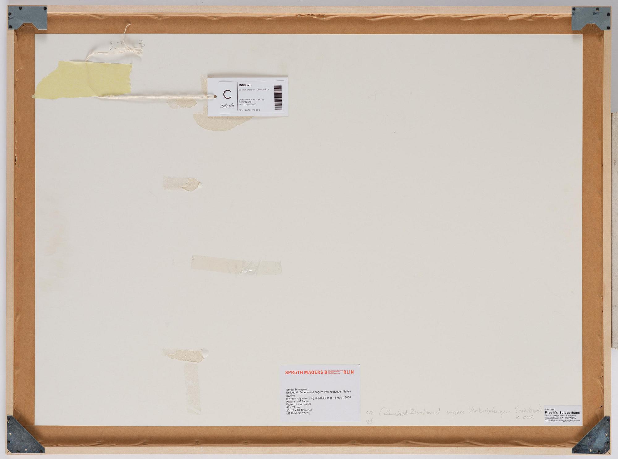 Gerda Scheepers, Ohne Title V ( Zunehmend engere Verknüpfungen Serie- Studio).