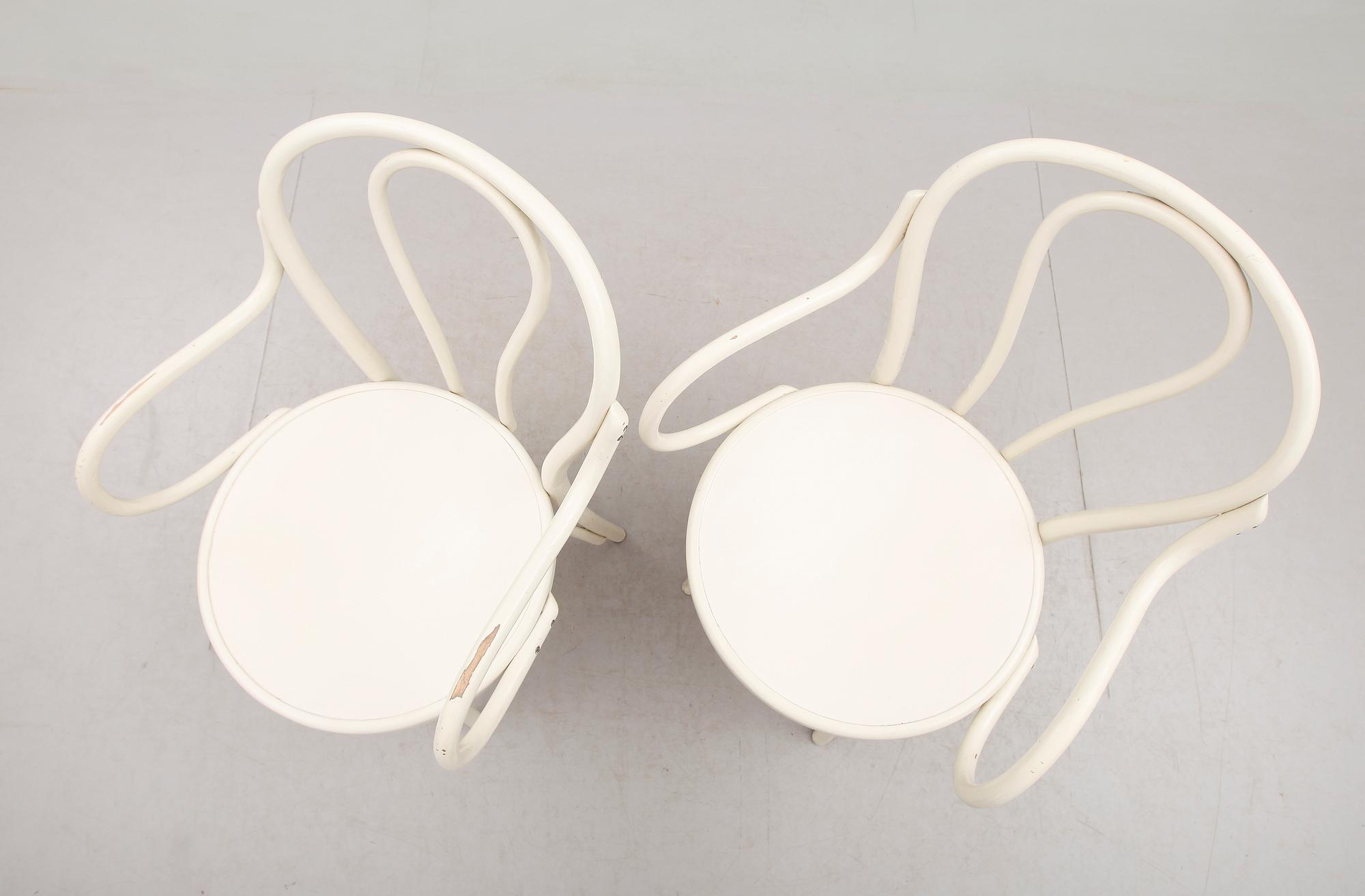 KARMSTOLAR, 1 par, enligt uppgift Radomsko, Polen, 1940-/50-tal.