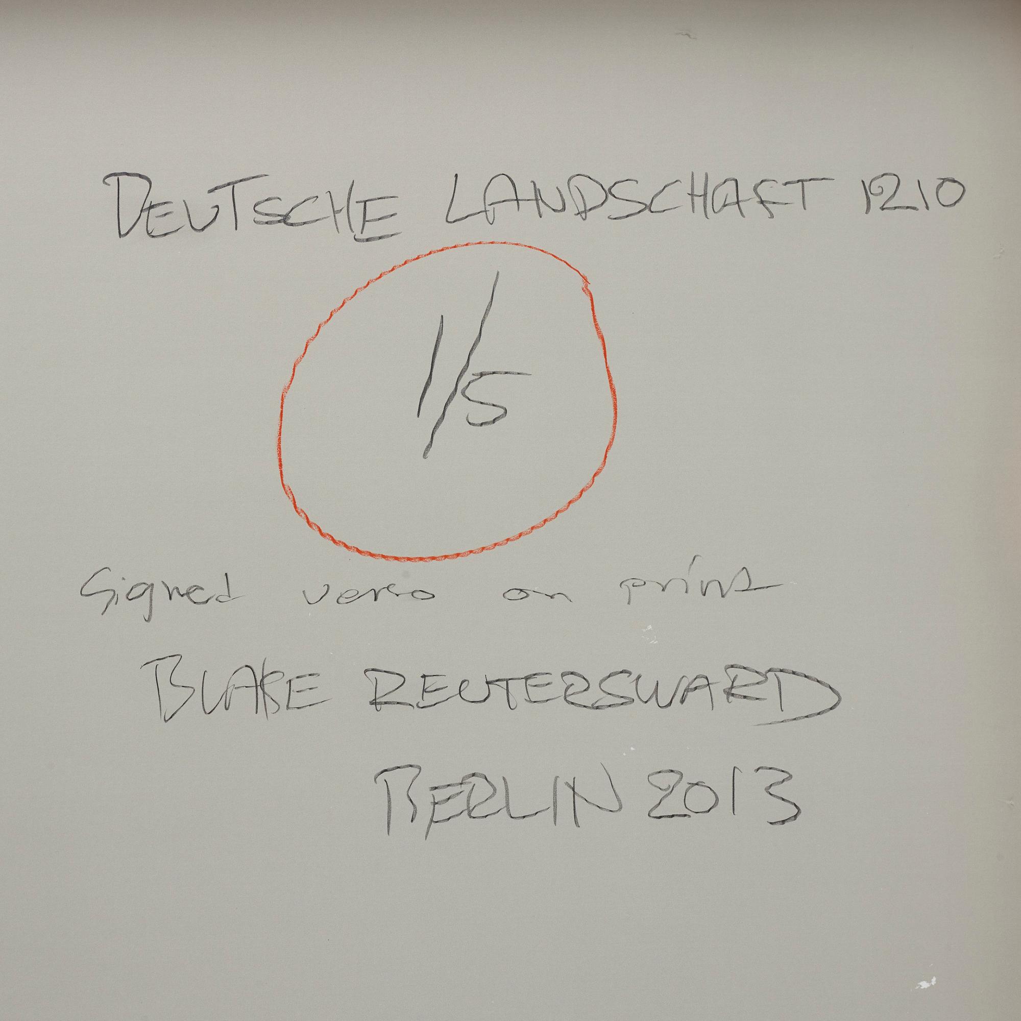Blaise Reutersward, "Deutsche Landschaft 1210", 2012.