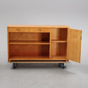 A birch tree book case, mid 20th Century.