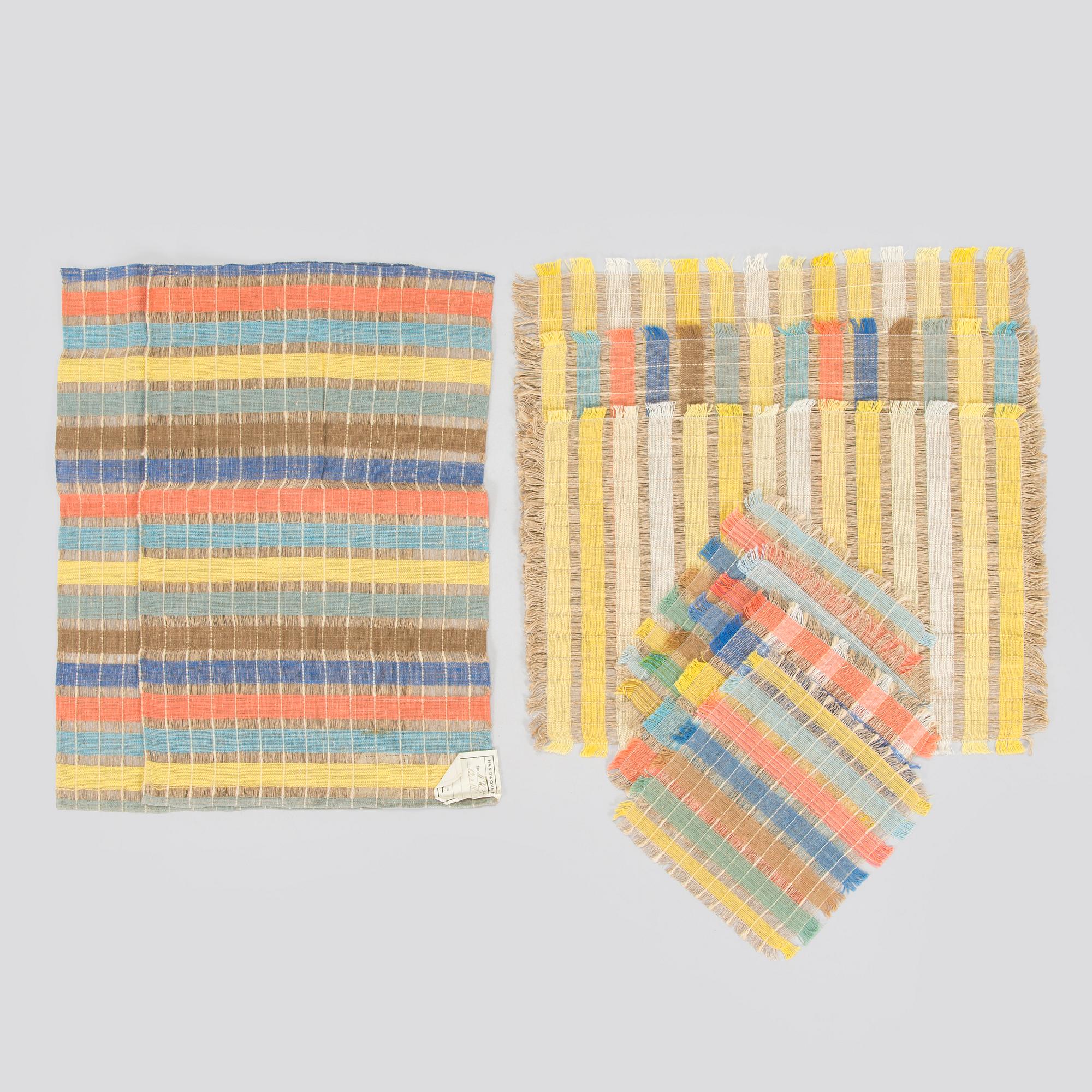 Margareta Ahlstedt-Willandt, five tablets, and four clothes, manufacturer Ateljee Margareta Ahlstedt-Willandt.