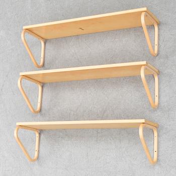 Three shelves by Alvar Aalto, Artek, second half of the 20th century.
