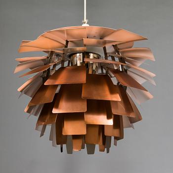 POUL HENNINGSEN, taklampa "PH-Kotte / PH Artichoke", för Louis Poulsen, Danmark tidigt 1960-tal.