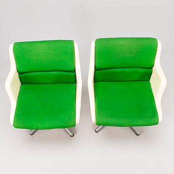 YRJÖ KUKKAPURO, Fåtöljer, 4 st, modell ABS 3428X, Haimi 1970-tal.