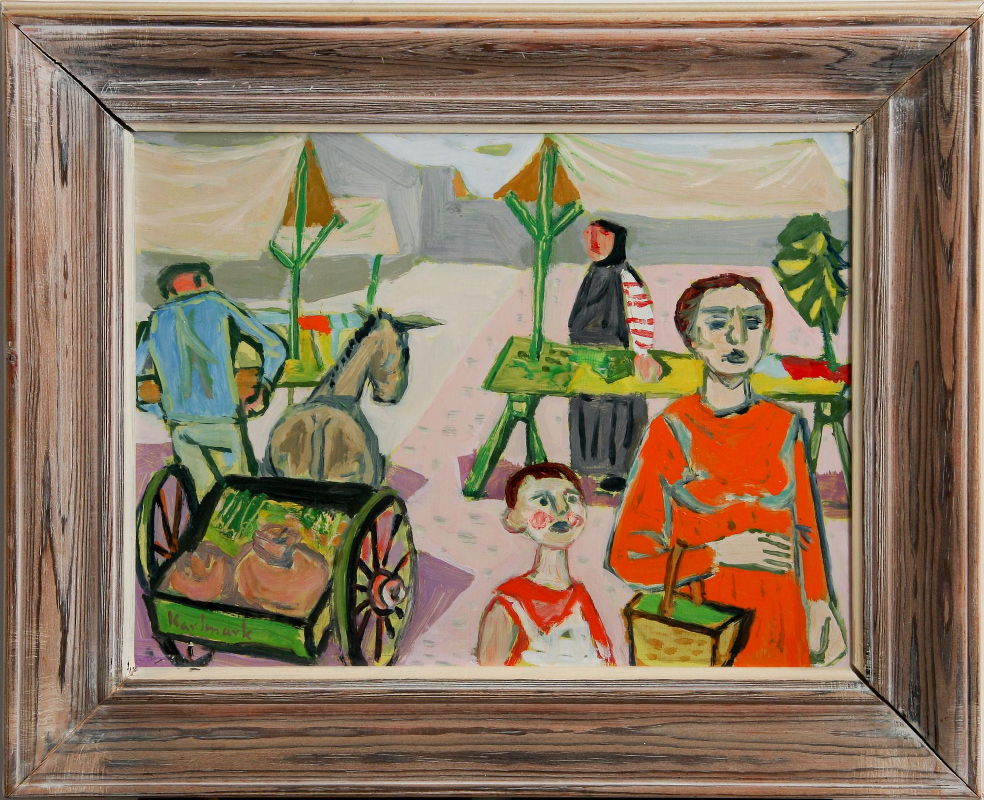 GERHARD KARLMARK, olja på pannå, sign.