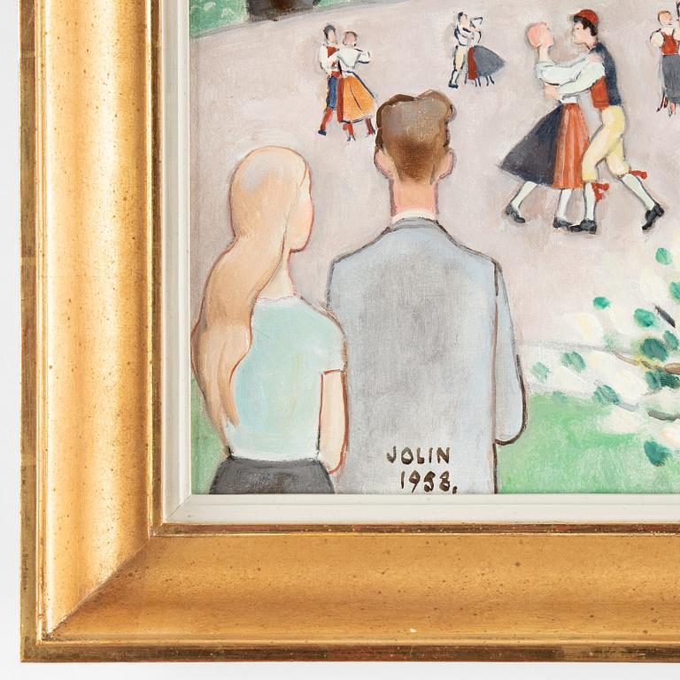 Einar Jolin, olja på duk, signerad Jolin och daterad 1958.