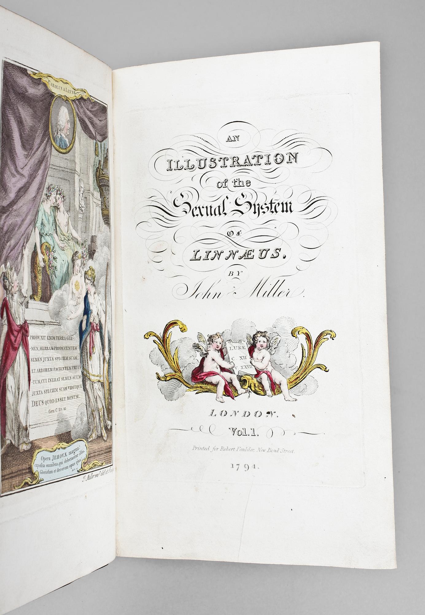 BOK, "An illustration of the Sexual System of Linnaeus" vol I, av John Miller, London 1794.