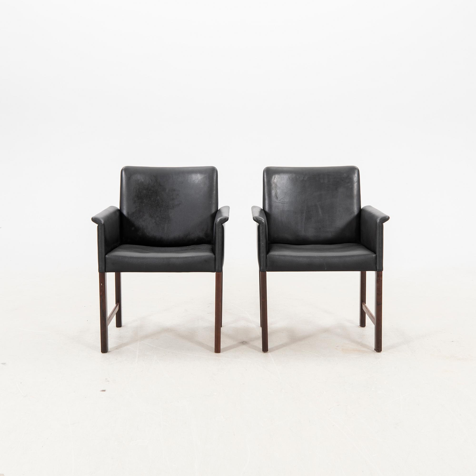 A pair of easy chairs by Hans Olsen, Denmark, 1960s.