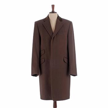 267. PARK HOUSE, a brown wool and cashmere coat / covert coat, size 50.
